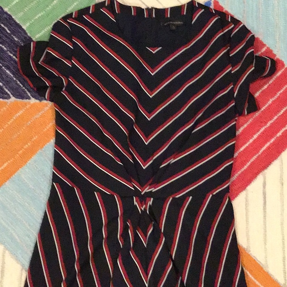 Banana Republic navy stripe dress sz 8